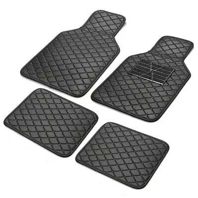 4x Black Car Truck Floor Mats Carpets Front Rear Liner Waterproof Antiskid Pedal • $35