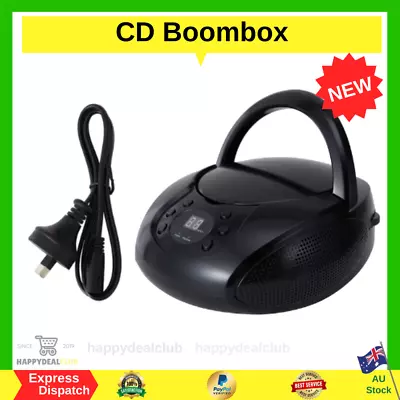 Portable Boombox CD Player AM/FM Stereo Radio Music Display Aux-in AC • $37.99