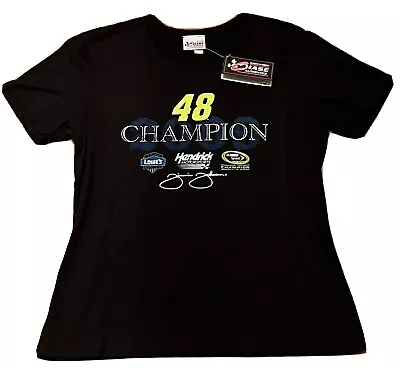 NASCAR Jimmie Johnson Chase Authentics T Shirt Men’s Size L 2009 Blk • $11.50