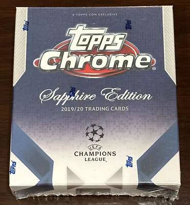 2019-20 Topps Chrome UEFA Champions League Sapphire Edition Soccer Hobby Box Qty • $589.99