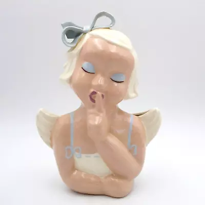 Hedi Schoop Pottery Cherub Angel Wall Pocket Head Vase California MCM VTG EUC • $68.98