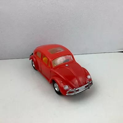 Vintage CH Volkswagen Beetle Red Car Friction Plastic No. 607 6  Long Hong Kong • $34.99