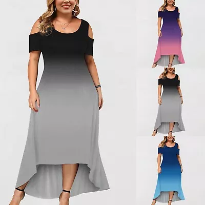 $33.50 • Buy Formal Evening Gowns For Women Plus Size Women Casual Cold Shoulder Boho Flower