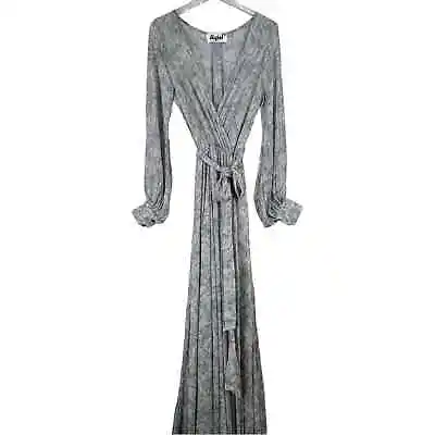 MEGHAN LA Fabulous Small Lilypad Maxi Dress Long Sleeve Flowy Voluminous • $55.32