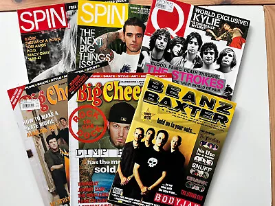 6 Assorted Music Magazines - Beanz Baxter Big Cheese Q And Spin • $38