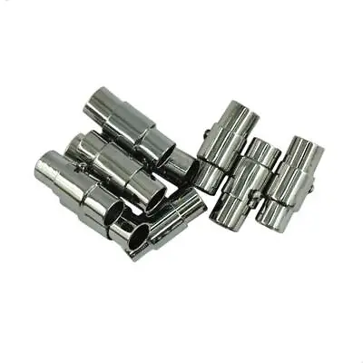 10pcs Black Clasps Leather Slide Lock DIY Bracelet Jewellery • £4.22