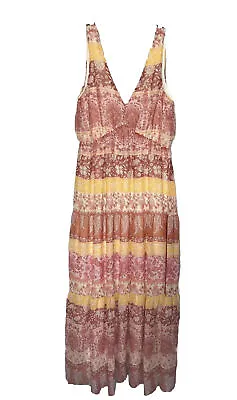 Gabby Skye Sunny Colored Tiered Maxi Dress Size 8 NWT • $30