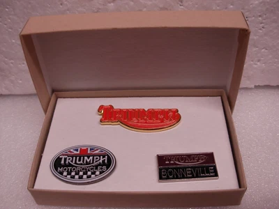 £6.50 • Buy Triumph Pin Badge Collection. 3 Assorted Motorcycle Badges. Metal. Enamel.