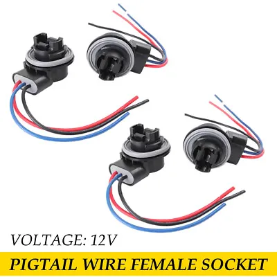 4pcs 3157 4157 Bulb Socket Brake Turn Signal Light Harness Wire Plug Connector • $16.99