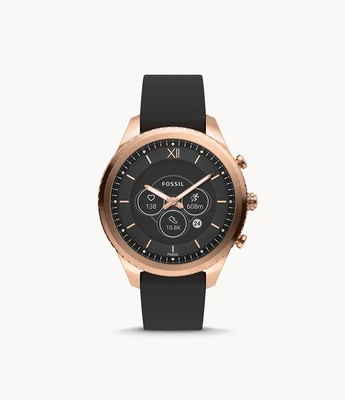 $415.64 • Buy Womens Hybrid Smartwatch FOSSIL STELLA GEN 6 FTW7064 Leather Black Gold Rose
