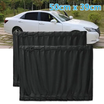 UV Curtain 2Pcs Kit Auto Universal Adjustable Van SUV VIP Sunshade Well • $25.54