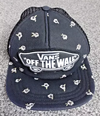 Vans Off The Wall Hat Trucker Cap Black Adjustable One Size • £14.99