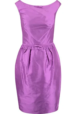 £189.99 • Buy LUISA SPAGNOLI Presidio Violet Silk Dress BNWT