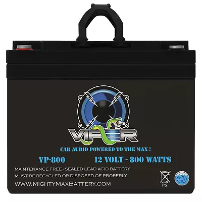 Mighty Max Viper VP-800 12V 800W Battery For Kinetik HC800-BLU Black Power Cell  • $89.99