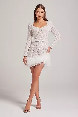 Nadine Merabi Carley White Lace Dress Size S/M • $349