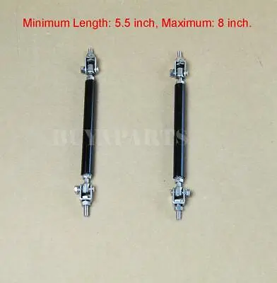 $11.49 • Buy Black Splitter Rod Strut Tie Bar Support Rods For Bumper Lip Diffuser Air Dam