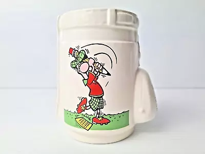 Vintage Ceramic Golf Themed Shaving Mug Novelty Or Use As Pen Toothbrush Holder • $24.95