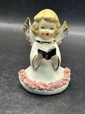 Vintage Napcoware Ceramic Angel Singing Choir Spaghetti Figurine #B • $24.95