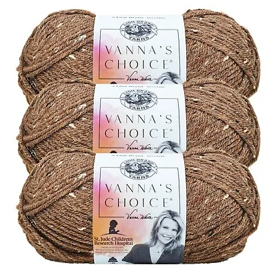 (3 Pack) Lion Brand Yarn 860-403F Vanna's Choice Yarn Barley • $15.35