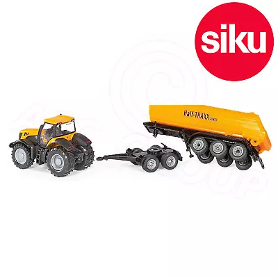 £17.41 • Buy SIKU No 1858 1:87 JCB 8250 TRACTOR Wth Trailer Dolly + Halfpipe Tipping Trailer