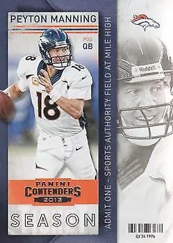 2013 Panini Contenders Peyton Manning Denver Broncos • $1.99