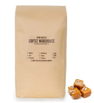 £8.99 • Buy Salted Caramel Flavoured Coffee 100% Arabica Beans Freshly Roasted In UK!