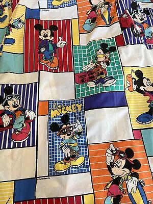 £49.15 • Buy Vintage 2 Pair The Walt Disney Co Curtains, Cool Mickey Mouse, 4 Panels, 23x62
