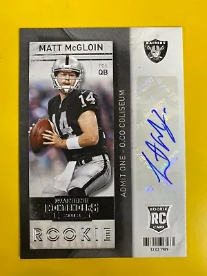 D59628  2013 Panini Contenders #197A Matt McGloin ROOKIE AUTOGRAPH BK$20 • $18