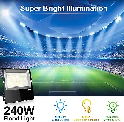 240W LED Flood Light Replacement 1000W Metal Halide Outdoor Commercial Light DLC • $169.32