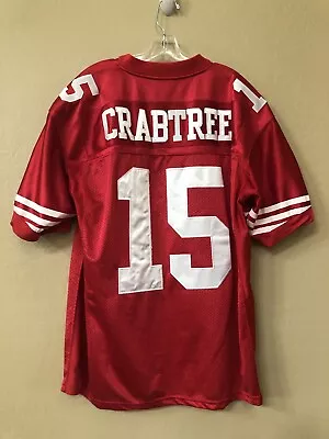 Red San Francisco 49ers Michael Crabtree (15) Stitched Reebok Jersey Size 48 • $25