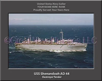USS Shenandoah AD 44 Personalized Canvas Ship Photo Print Navy Veteran Gift • $39.95