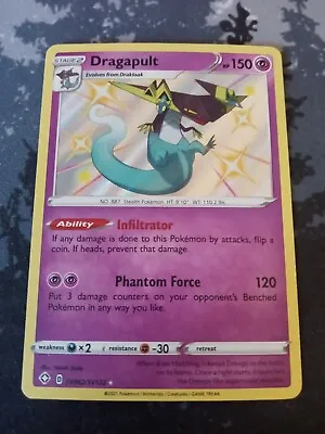 Pokémon TCG Dragapult Shining Fates SV062/SV122 Holo Shiny Holo Rare • $1.25