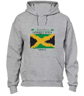 Cornwall Beach Jamaica Hoody Hoodie Cool Reggae Outdoors Music Nature Design • £16.99