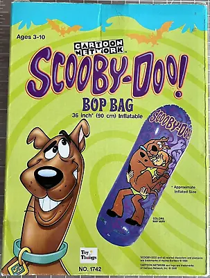 Vintage 1998 SCOOBY DOO & Shaggy Bop Punching Bag 36  Inflatable Cartoon Network • $29.99