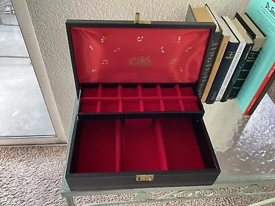 Vintage MELE Jewelry Music Case Jewelry Box 12”x8”x3.5” • $39