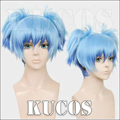 Assassination Classroom Shiota Nagisa Wig Short Ice Blue Cosplay Wigs 2 Clips • $26.93