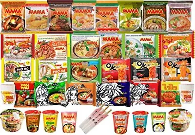 Thai Ramen Noodles Variety Pack With Mama Soup And Wai Wai Quick Instant Nood... • $45.87