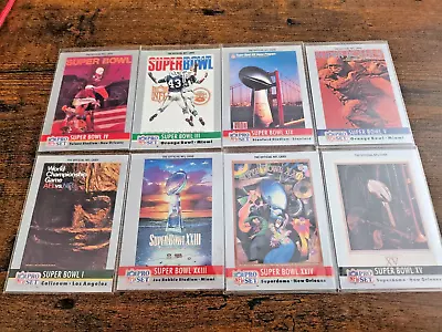 (8) Card 1990 Pro Set Super Bowl Insert Mixed Lot  MINT** See Photos LOT 1 • $8.95