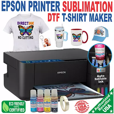 Epson Printer With Sublimation Ink  Bundle Print  Mug And Dtf T-shirt Cotton • $499