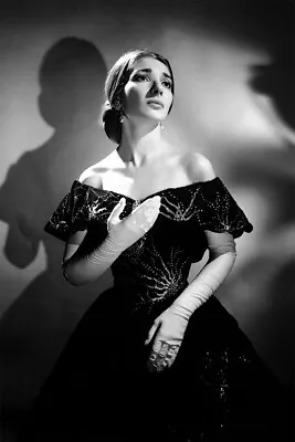 Opera Singer Maria Callas In Regal Attire Vintage Wall Home Decor - POSTER 20x30 • $23.99