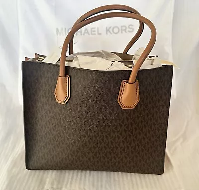 NWT Michael Kors The Mercer Large Convertible Tote Brown • $43