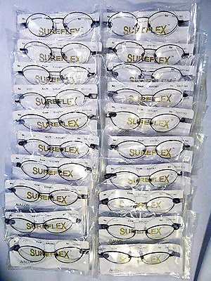 20 Pc. SUREFLEX Flexible Frame SF001 Burg 52/17 Eyeglass Frame Lot NOS Lot#144a • $9.99