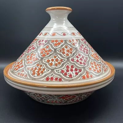 Hand Made And Hand Painted Tagine Pot Moroccan Ceramic Pots For Cooking Signed • $64.99