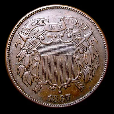 1867 Two Cent Piece 2cp  ---- Stunning  Coin ---- #216P • $115