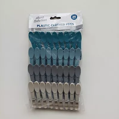 QUALITY STRONG PLASTIC  CLOTHES Pegs Pack Of 36 AIRER Peg Spring Top Quality • £7.99