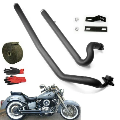 $145 • Buy 2pcs Exhaust Pipes System Baffles Silencer Wrap Kit Fits Yamaha V Star XVS1100