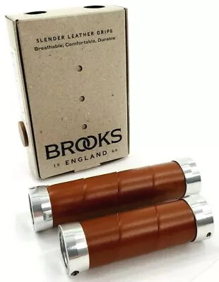 Brooks Slender Bicycle Handlebar Grips Leather 100/130mm Honey Brown • $61.86