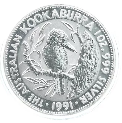 Better Date 1991 Australia 5 Dollars 1 Oz. Silver Kookaburra World Coin *657 • $31