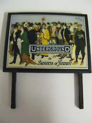 Underground - For Business Or Pleasure - Model Railway Billboard - N & OO Gauge • £6.50