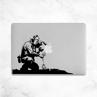 £5.99 • Buy Banksy Cameraman Flower Decal For Macbook Pro Sticker Vinyl Laptop Mac Camera